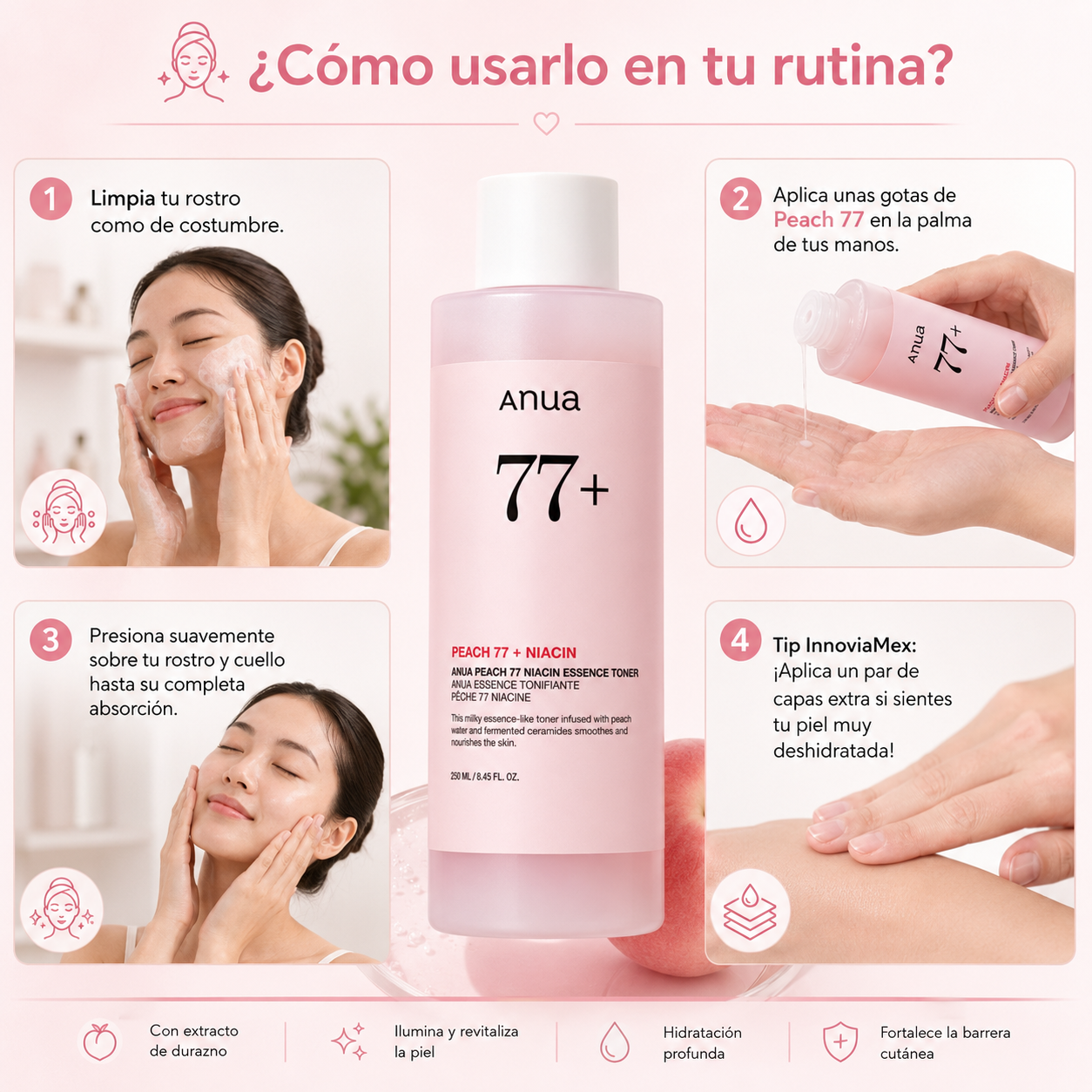 Peach 77: Tónico Iluminador