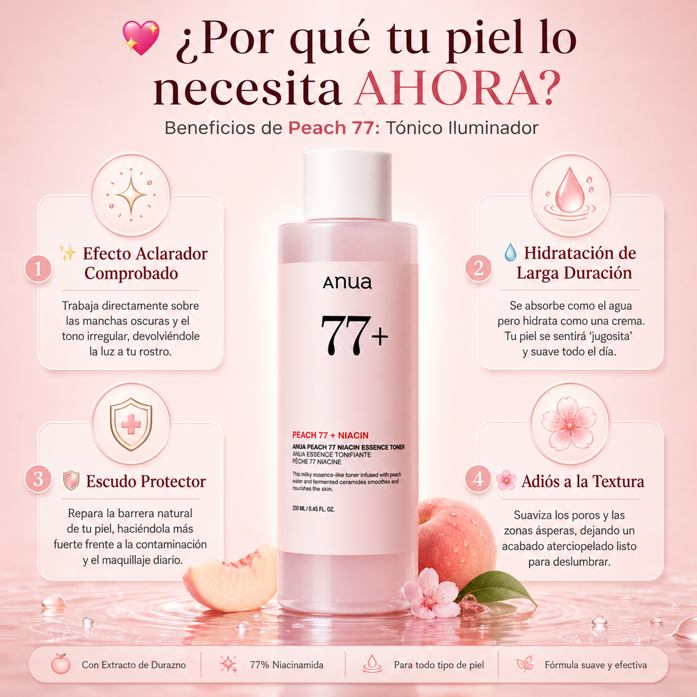 Peach 77: Tónico Iluminador