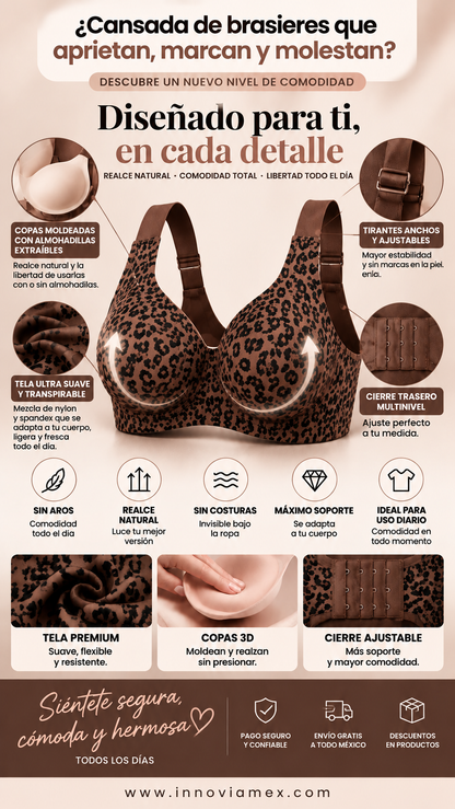 Livia™ Bra | Brasier Sin costura de Realce Natural